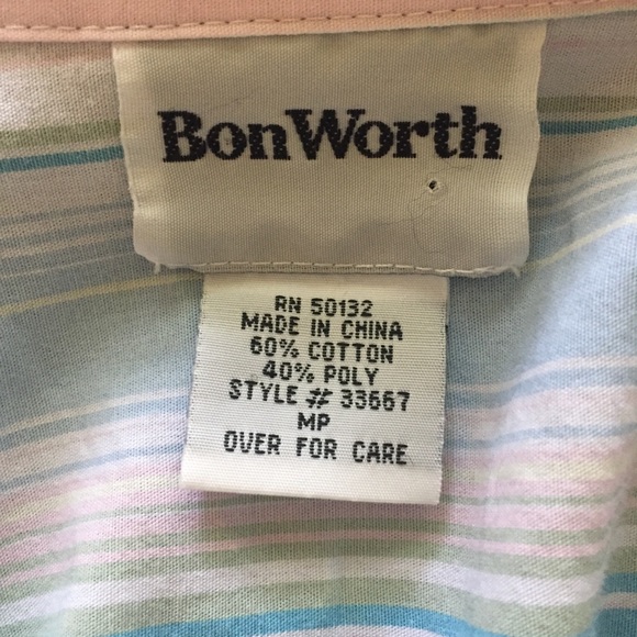 Vintage Pastel Striped Top - Picture 8 of 8